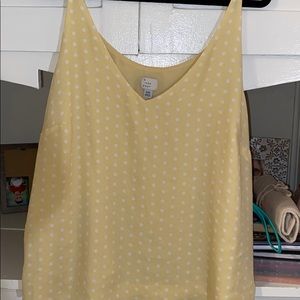 Yellow polka dot blouse